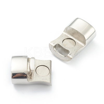 Tarnish Resistant 304 Stainless Steel Magnetic Clasps with Glue-in Ends STAS-O148-03P-1