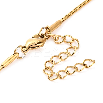 201 Stainless Steel Round Snake Chain Necklaces for Women NJEW-G140-06B-G-1-1