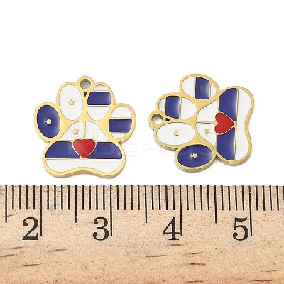 304 Stainless Steel Enamel Pendants STAS-G360-03G-02-1