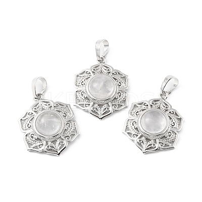 Natural Quartz Crystal Pendants G-P498-02P-06-1