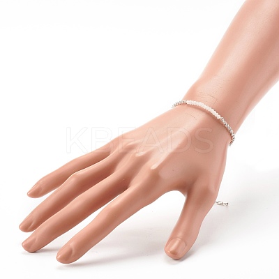 Natural Rose Quartz Beaded Bracelets BJEW-JB06384-09-1