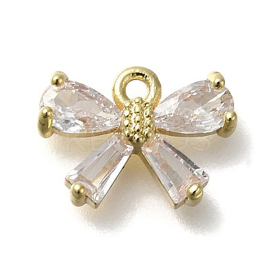 Rack Plating Brass Micro Pave Cubic Zirconia Charms KK-M014-02D-G-1