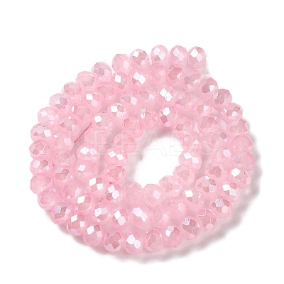 Baking Electroplate Glass Beads Strands DGLA-A039-J6MM-B15-1
