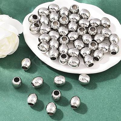 Tarnish Resistant 304 Stainless Steel European Beads LS-STAS-E034-4-1