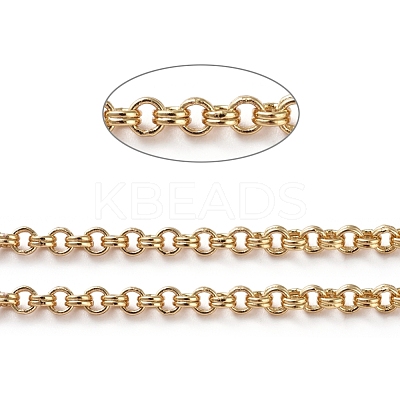 3.28 Feet Soldered Brass Rolo Chains X-CHC-G005-22G-1