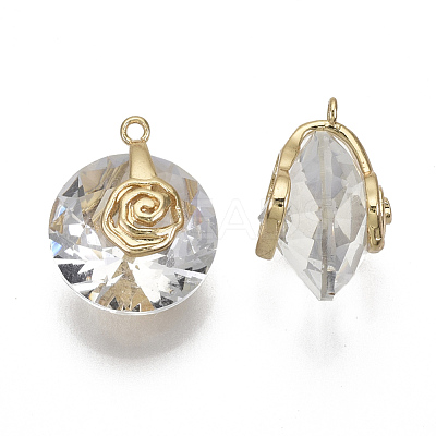 Valentine's Day Glass Pendants GLAA-N038-003A-1