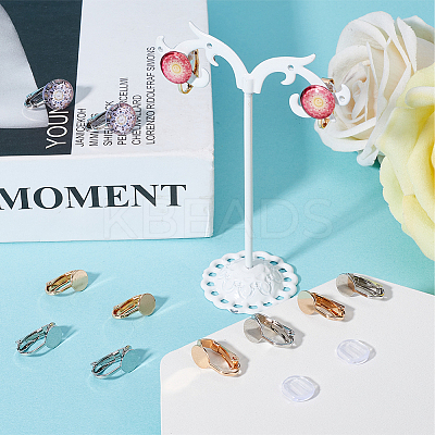 20Pcs Brass Clip on Earring Findings KK-SC0005-44-1