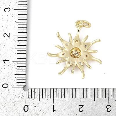 Rack Plating Brass Micro Pave Cubic Zirconia Pendants LS-KK-H509-21G-02-1