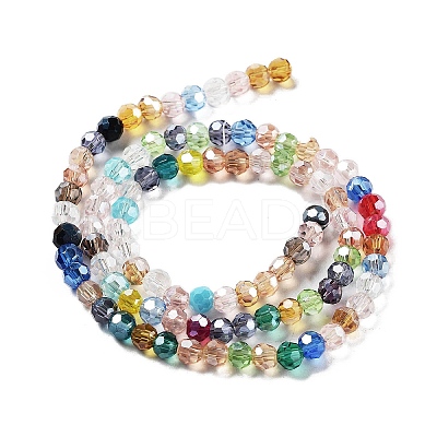 Electroplate Transparent Glass Beads Strands EGLA-A035-T4mm-HA01-1
