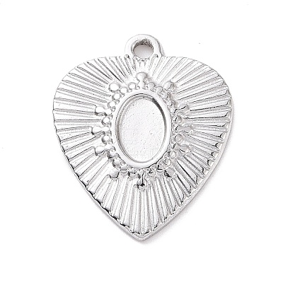 Non-Tarnish 304 Stainless Steel Pendant Cabochon Settings STAS-G287-11P-1