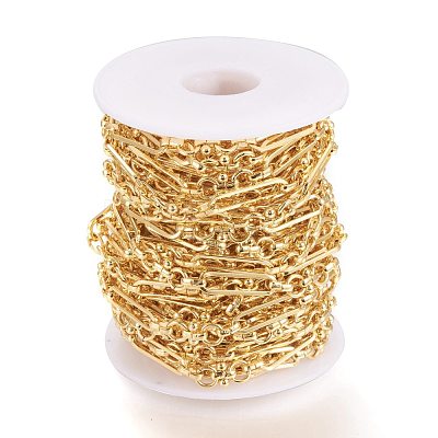 Brass Handmade Link Chains X-CHC-M019-06G-1