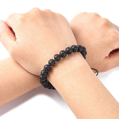 Adjustable Nylon Cord Braided Bead Bracelets BJEW-F308-55G-1