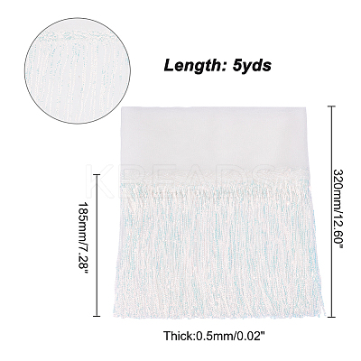 5 Yards Sparkle Polyester Tassel Lace Trim OCOR-GA0001-55A-1