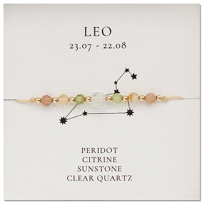 Natural Gemstone Constellation Beaded Bracelets NR2952-7-1