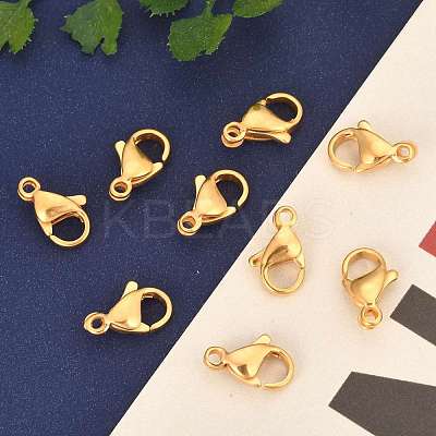 304 Stainless Steel Lobster Claw Clasps STAS-T040-PJ212-11-1