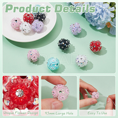 12Pcs 6 Colors Handmade Polymer Clay Beads CLAY-PH0002-10-1