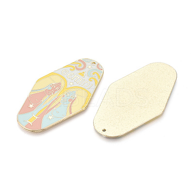 Rack Plating Alloy and Enamel Big Pendants ENAM-T021-29A-1