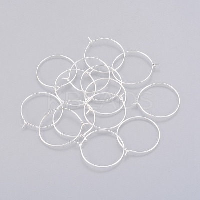 Brass Wine Glass Charm Rings KK-E470-S-1