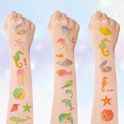 36Pcs 2 Style PVC Waterproof Self-Adhesive Picture Stickers STIC-SP0001-09A-1