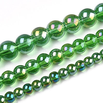 Electroplate Transparent Glass Beads Strands LS-GLAA-T032-T6mm-AB07-1