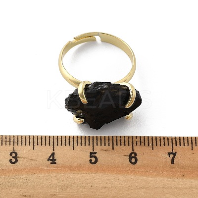 Natural Obsidian Finger Rings RJEW-B122-01G-03-1
