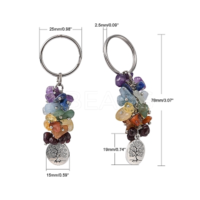 Natural Gemstone Keychain X-KEYC-JKC00163-03-1