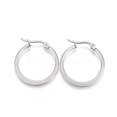 Tarnish Resistant 201 Stainless Steel Hoop Earrings EJEW-A052-27D-1