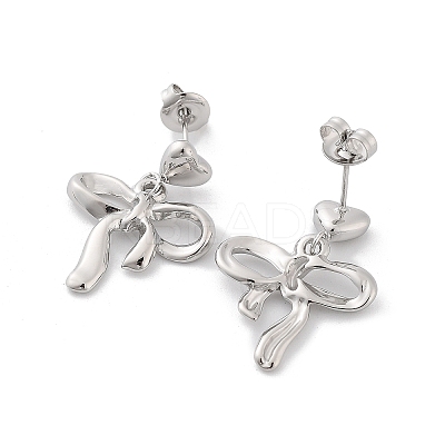 Tarnish Resistant 304 Stainless Steel Dangle Stud Earrings EJEW-H115-06P-1