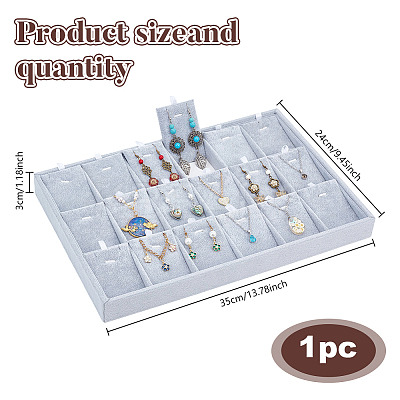 1Pc 18-slot Velvet Necklace & Pendant Organizer Holder ODIS-AR0001-09-1