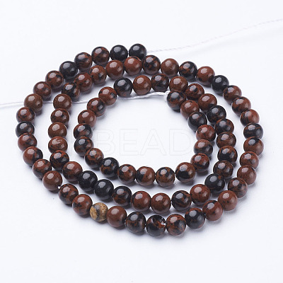 15 inch Smooth Round Gemstone Strand GSR4mmC005-1