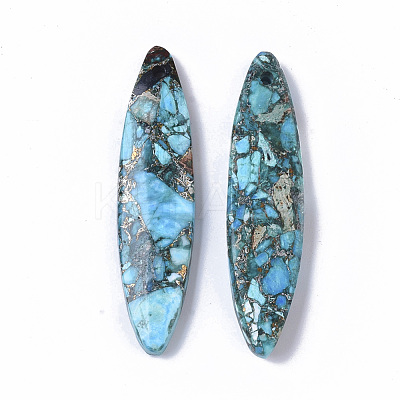 Synthetic Regalite/Imperial Jasper/Sea Sediment Jasper Pendants G-S366-008C-1