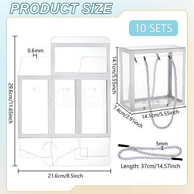 Foldable Hot Stamping Transparent PVC Packaging Boxes CON-WH0123-24B-01-1