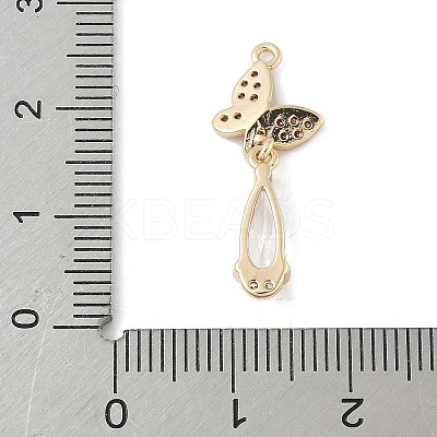 Brass Micro Pave Cubic Zirconia Pendants KK-M326-04G-1