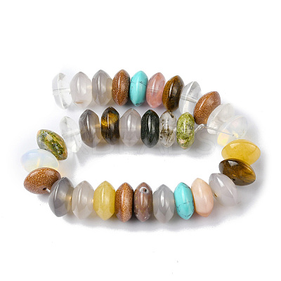Natural & Synthetic Mixed Gemstone Beads Strands G-F743-05D-1