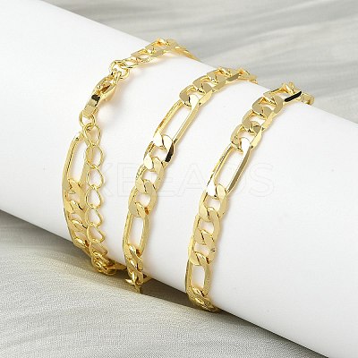 5MM Brass Figaro Chain Necklaces for Women NJEW-K271-07G-1
