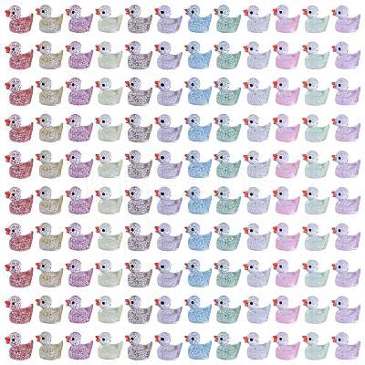 120Pcs 12 Colors Mini Resin Sequins Duck Home Display Decorations RESI-SZ0003-32-1