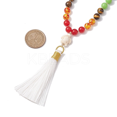 Gemstone Pendant Necklaces NJEW-JN04761-1