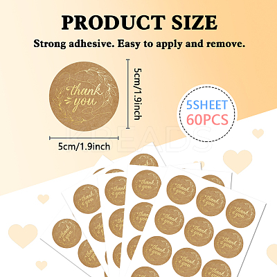 5 Sheets Round Dot PVC Waterproof Decorative Sticker Labels DIY-WH0481-32-1