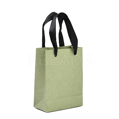 Paper Gift Tote Bags with Nylon Black Ribbon Handles LS-ABAG-K004-01B-1