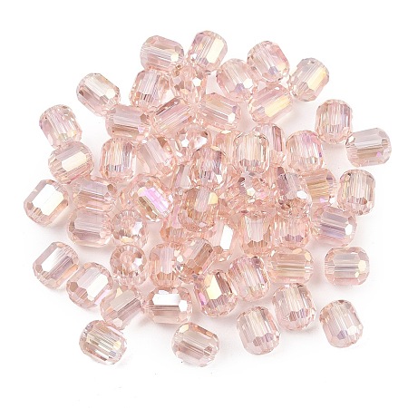 Electroplate Column Glass Beads EGLA-A043-02-AB17-1