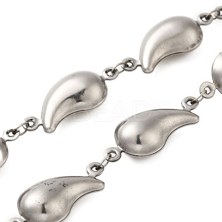 304 Stainless Steel Teardrop Link Chains CHS-G037-02P-1