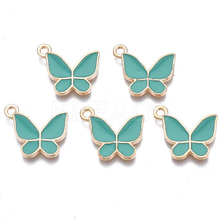 Alloy Enamel Pendants ENAM-T016-23C-RS-1