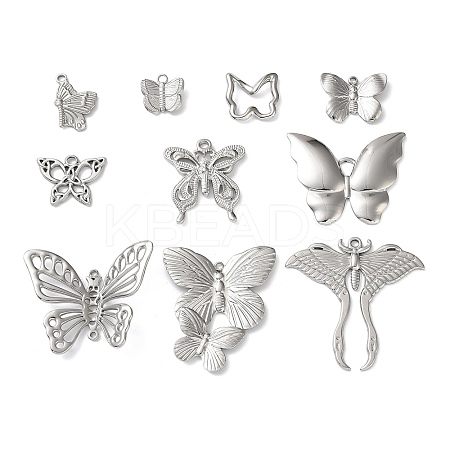 10Pcs 304 Stainless Steel Pendants STAS-P426-02P-1