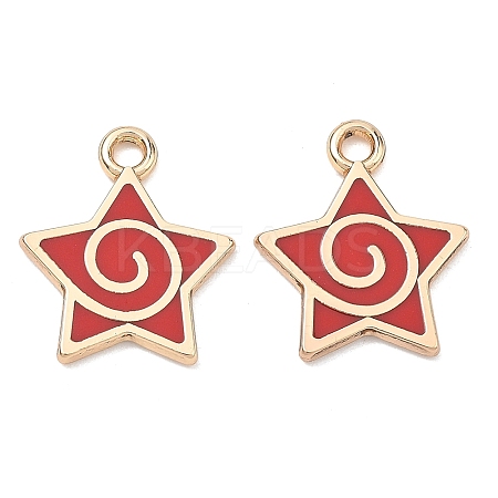 Alloy Enamel Pendants ENAM-G235-15G-05-1