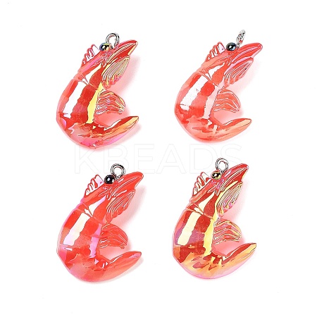 AB Color Resin Sea Animal Pendants LS-RESI-C051-01P-1