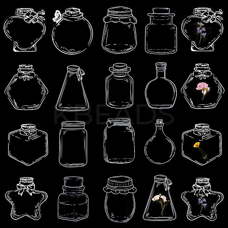 3 Styles Waterproof Self Adhesive Stamping Stickers Sets DIY-CP0011-04B-1