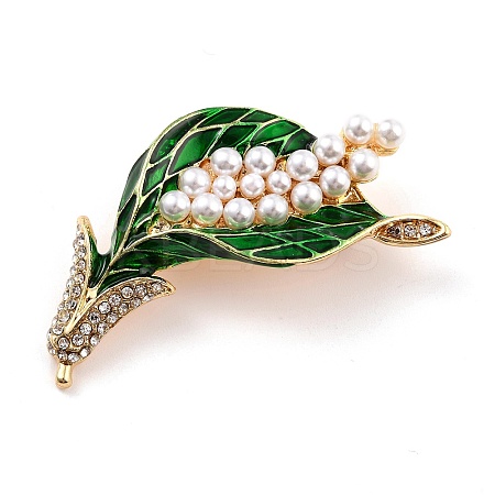 Flower of Life Alloy Brooch with Resin Pearl LS-JEWB-O009-18-1