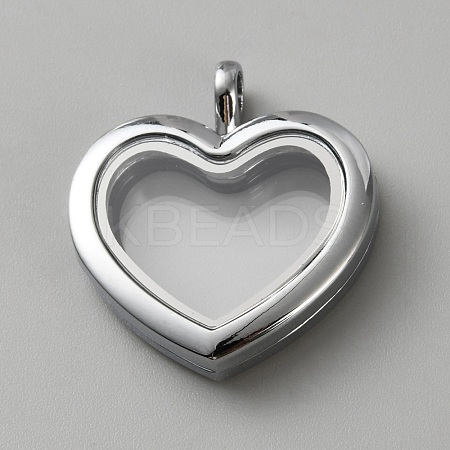 Alloy Magnetic Glass Photo Living Memory Floating Locket Pendants FIND-WH0436-61-1