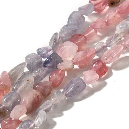 Natural Quartz & Tanzanite Stone Beads Strands G-L610-B23-02-1
