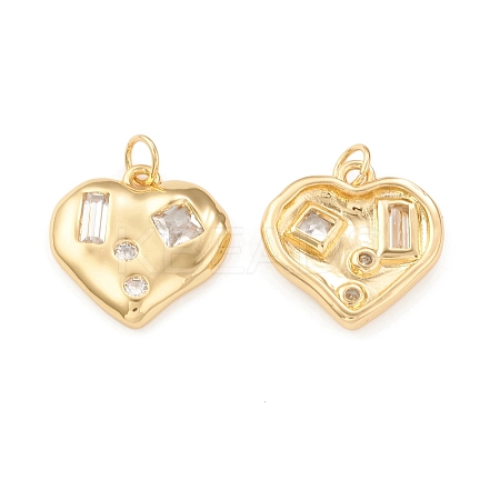 Eco-Friendly Brass Micro Pave Cubic Zirconia Pendants KK-I698-33G-1